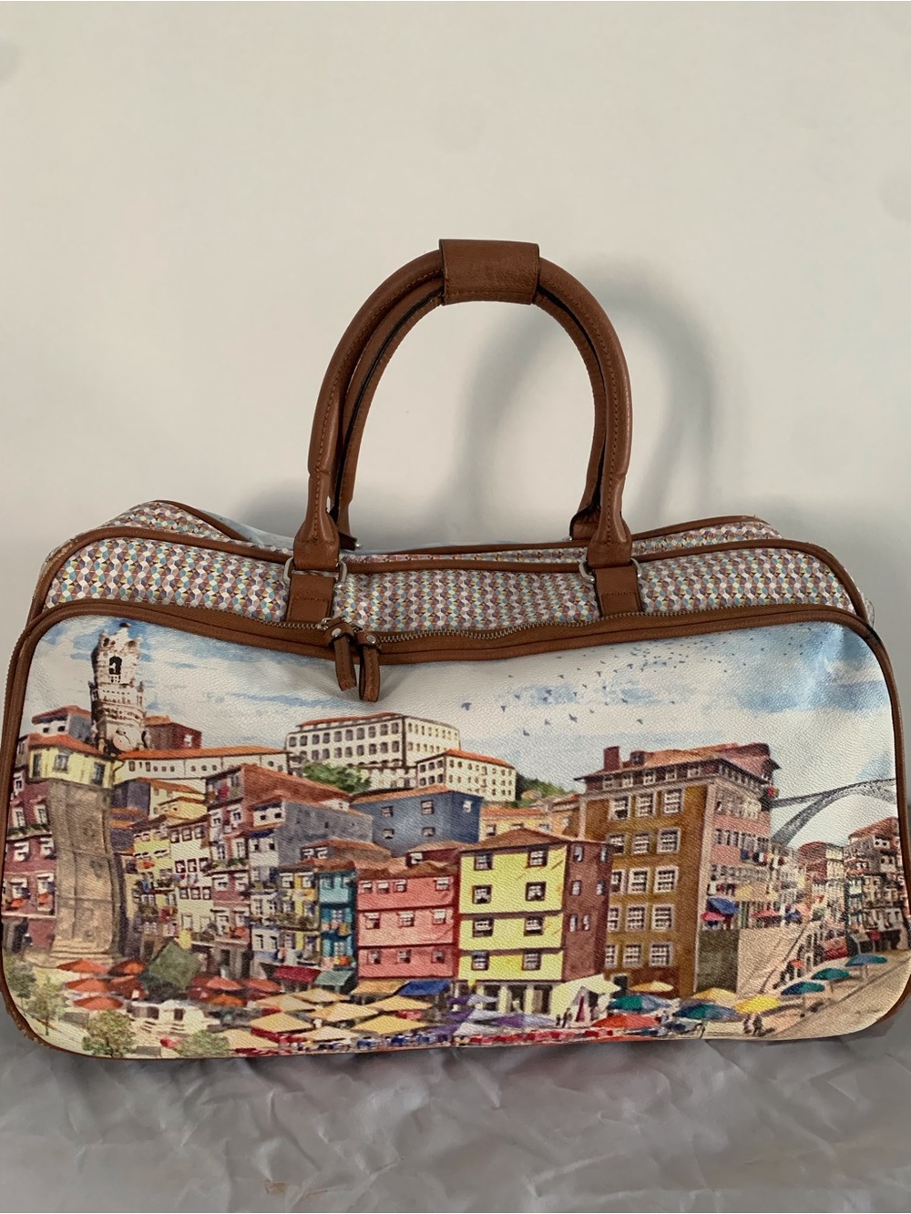 Original Italian Design Carry On Bag with Beautiful Print